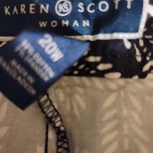 Navy and white skort